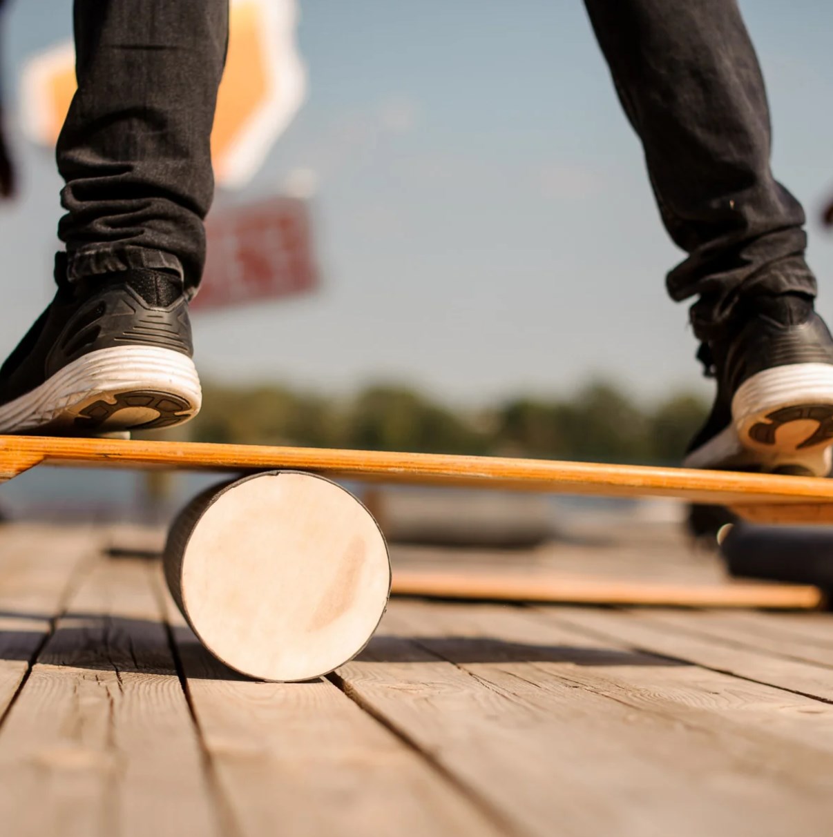 Balance Board Wobble - Planche d'équilibre en bois pour enfants,