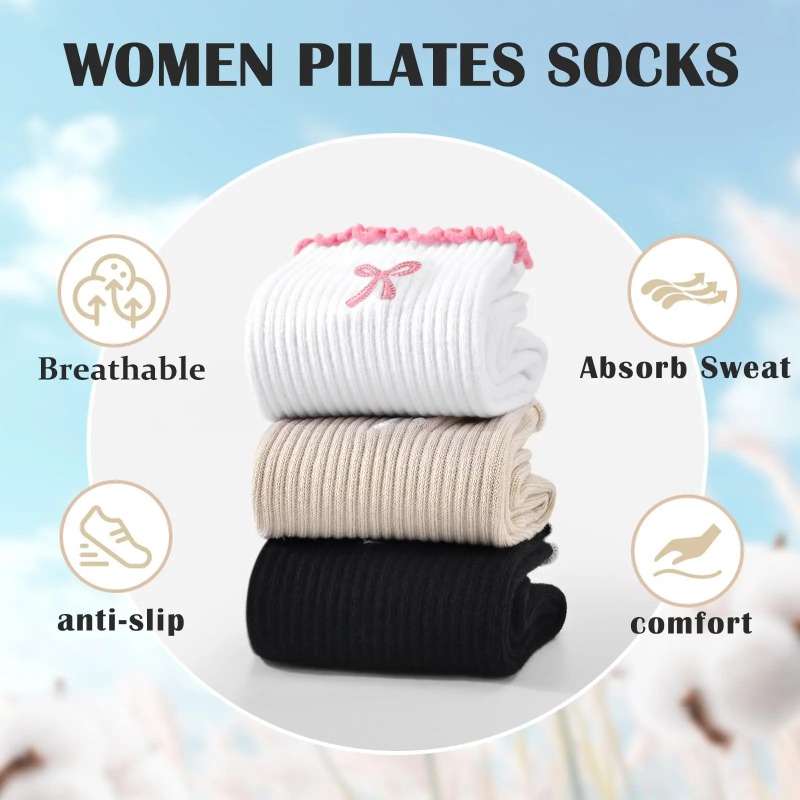 Pilates & Yoga Unleashed International Academy - Chaussettes de yoga professionnelles, chaussettes antidérapantes