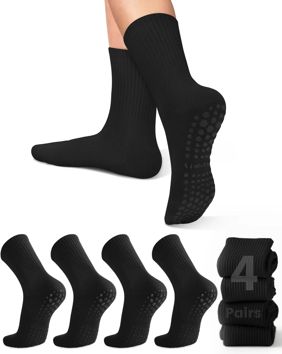 Pilates & Yoga Unleashed International Academy - 4 paires de chaussettes de yoga