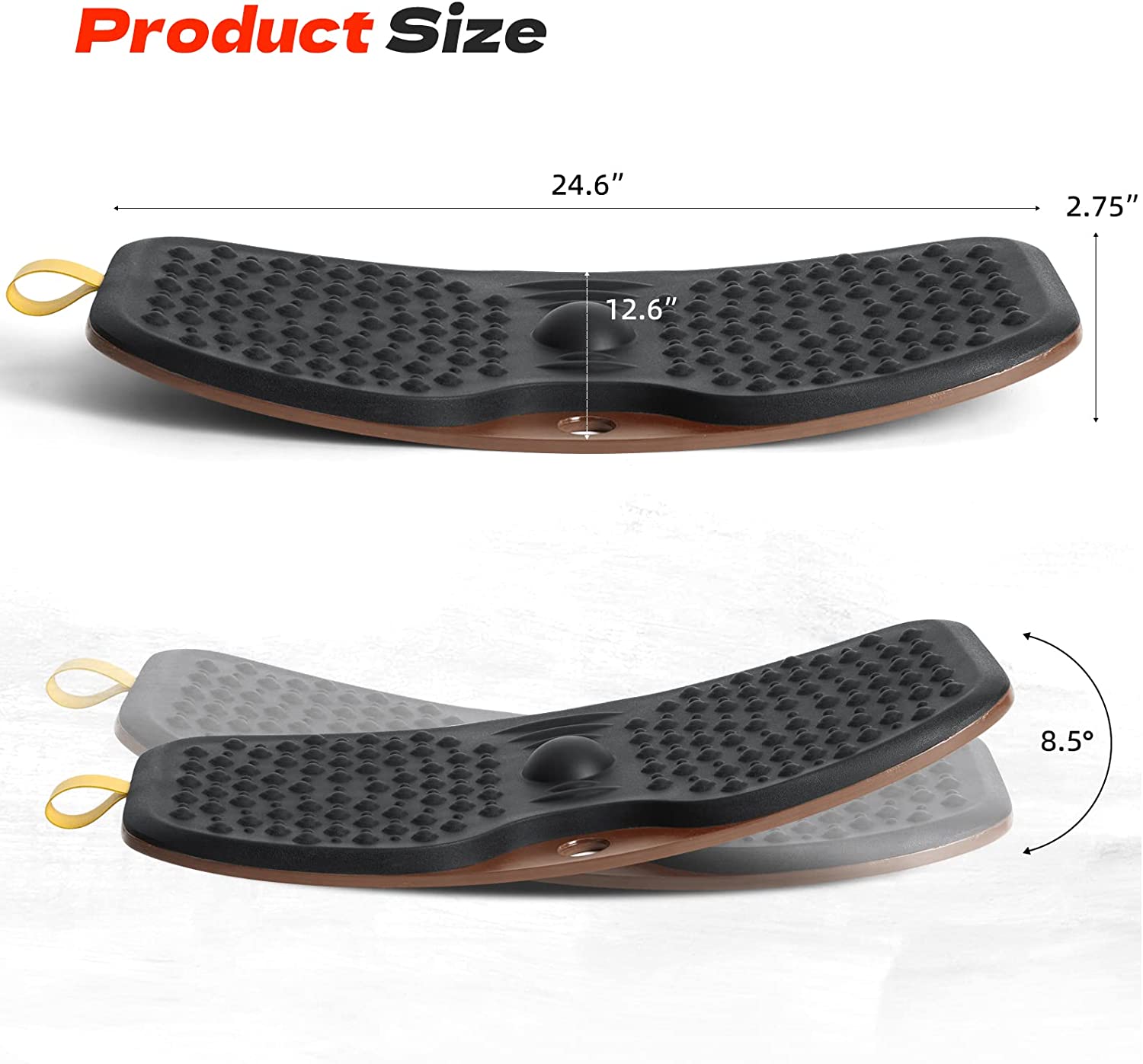 Balance Board Wobble - Tapis de bureau debout avec barre