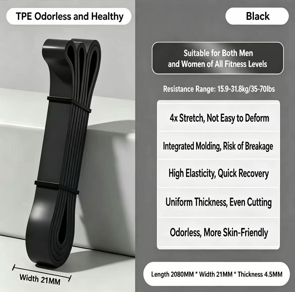 Bandes de résistance TPE, 6 ni - Difference Pilates And Yoga avis et prix