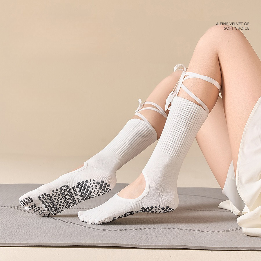 Chaussettes de yoga à lacets p - Youtube Yoga Pilates avis et prix
